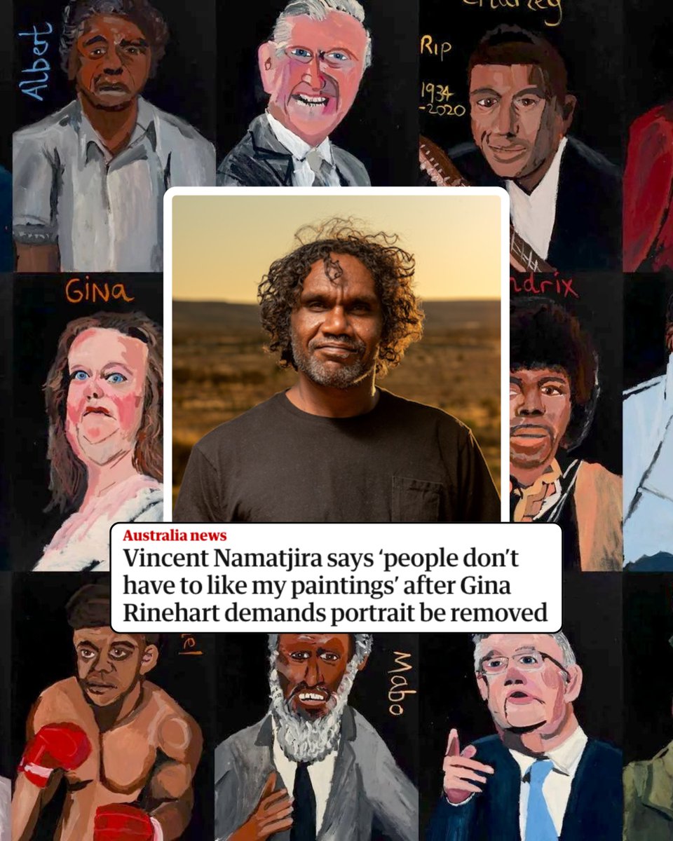 For Blak Friday this week, how could it not be shout out to Western Arrernte artist Vincent Namatjira? This week Gina Rinehart failed to make the NGA take down one of Vincent’s portraits of her. It only led more people to see and learn about Vincent’s work! Nice one Gina!