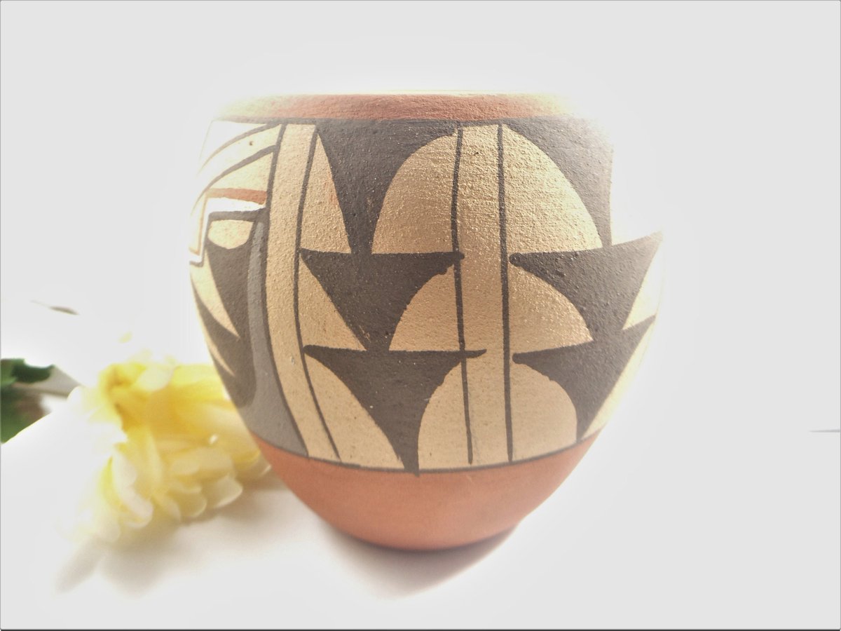 valroseshowers's tweet photo. Native American Jemez Pueblo Pottery, Vintage Handmade Native Pot, Signed Chinana Polychrome Jemez Clay Pot, Collectible Jemez Pottery https://t.co/6SL2UIhxdO #EtsySeller #SantaFe #NewMexico #EtsyShop #TraditionalPottery https://t.co/SnBgK8bDLP