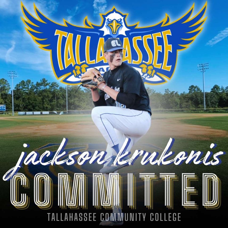Excited to announce that 2024 @Baseball_ELHS RHP @jacksonk2024 has committed to play Baseball for @TCCeaglesBB ! Jackson is a strong 6’2 190 lb arm who had a dominate senior year going 8-0 0.42 ERA w/ 65k in 50 innings!TCC is getting a plus student athlete and Competitor!🦅⚾️