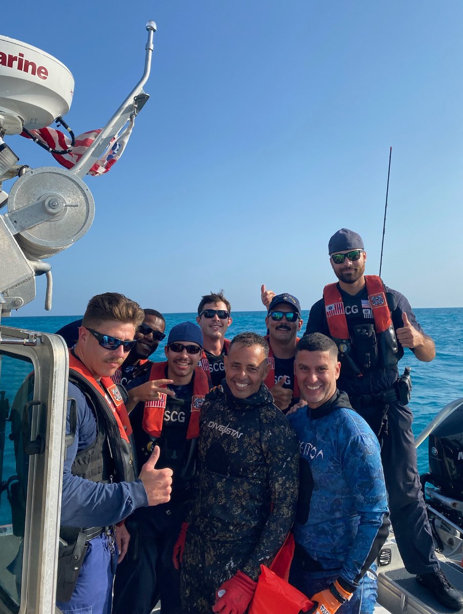#BREAKING: A @USCG Station Islamorada boat crew rescued two men, Thurs., after they drifted away from their vessel while diving near Tennessee Reef.
The men were reportedly visiting from Fort Lauderdale and were located in good health. #SAR🛟

Read more: news.uscg.mil/Press-Releases…