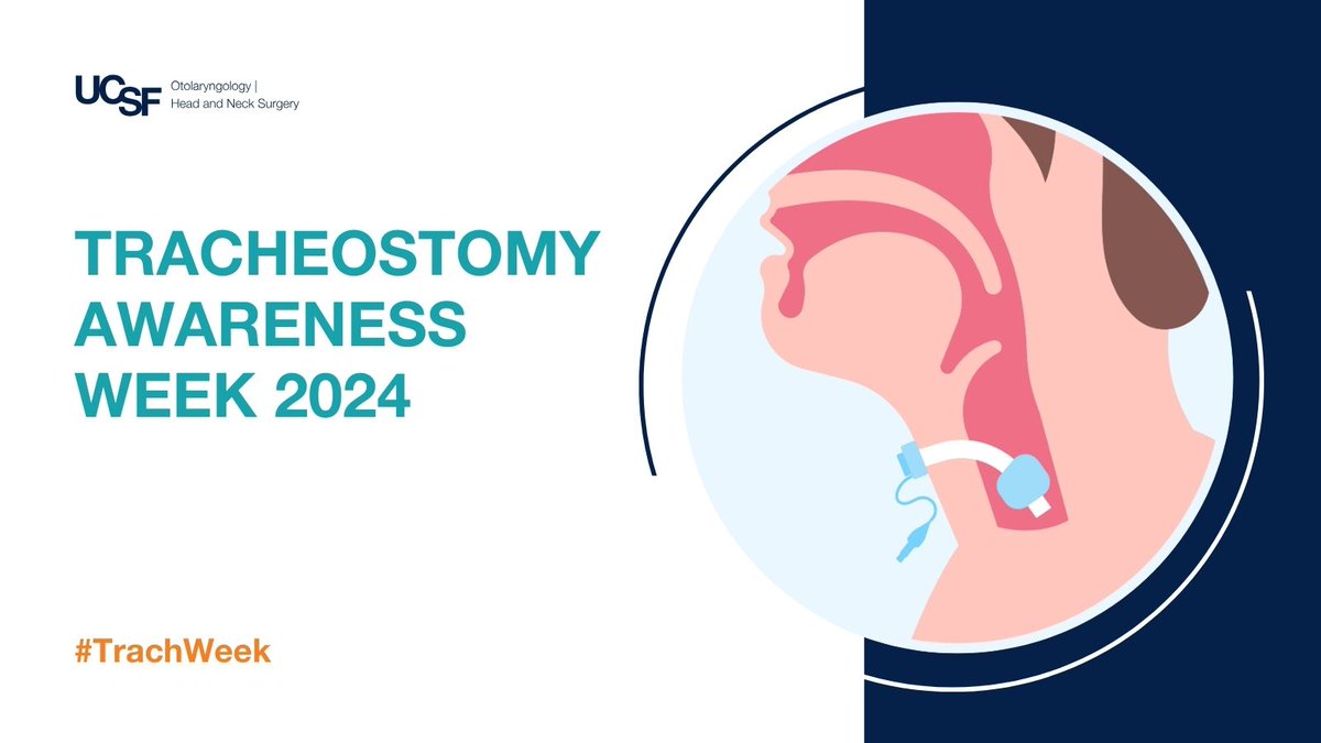 It's #TracheostomyAwarenessWeek! Tracheostomy tubes are vital for patients needing prolonged airway support. At @UCSF_OHNS, we specialize in their care, ensuring patients receive comprehensive management and support from initial evaluation to post-procedural care.