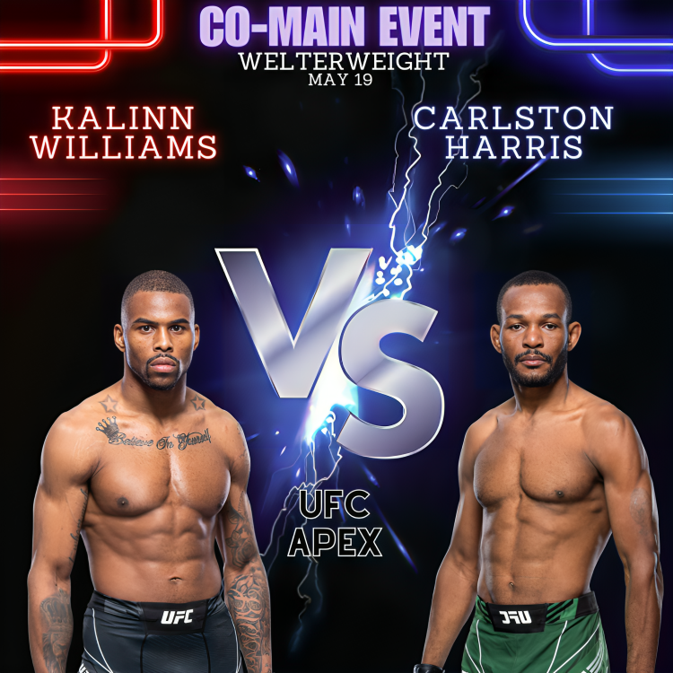 Best_TVguides's tweet photo. Kalinn Williams vs. Carlston Harris in the co-main event at UFC Apex! 
Who will claim victory? 🥊 

Find out on May 19th! 🗓️🔥
Get your FREE trial now!
#UFC #FightNight #KalinnWilliams #CarlstonHarris #MMA

Watch it here👇
https://t.co/T4ICX91Cm1 https://t.co/1dAqiTYq56