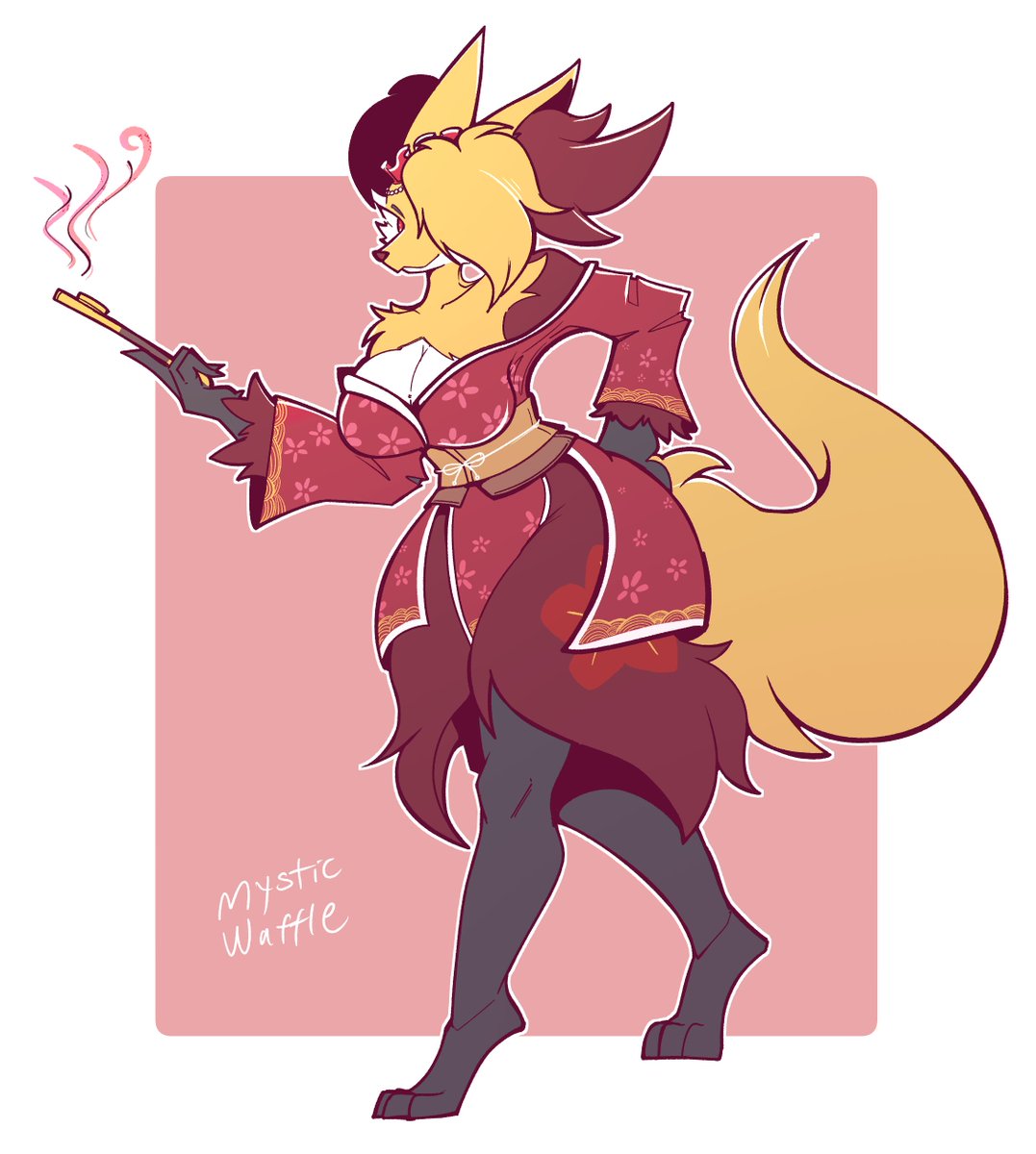 Kimono Delphox Lady 🔥🦊