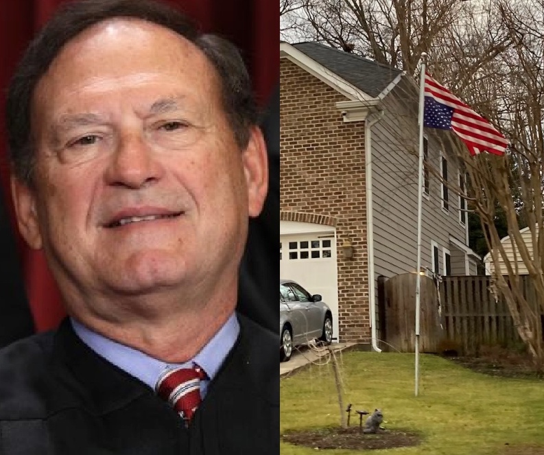 BREAKING: Supreme Court Justice Samuel Alito is hit with a jaw-dropping scandal as photos reveal that a symbol of the MAGA movement was flown outside of his house in the lead-up to Joe Biden's inauguration. And it gets so much worse... The symbol in question was an upside down