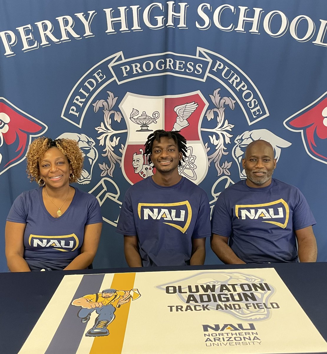 Congrats to Oluwatoni Adigun for his commitment to Northern Arizona University for Track and Field!