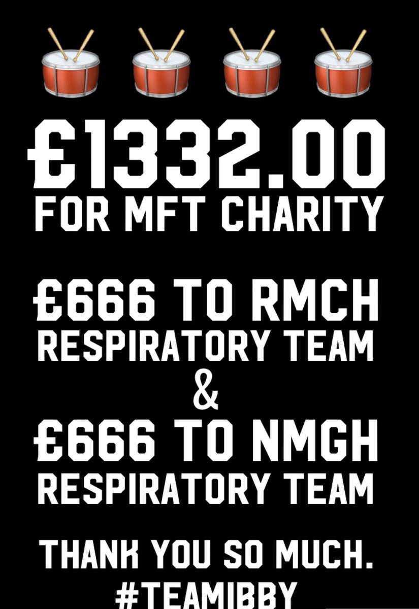 On the 6th anniversary of making my 1st donation to RMCH, I can’t thank you all enough. So #TeamIbby Pie Sale, 6 fillings to choose from, sold each pie £6.66 & was hoping to raise £666 for the fab Resp Team at RMCH & NMGH. Truly blown away to have sold 200 pies & raised 🥁🥁