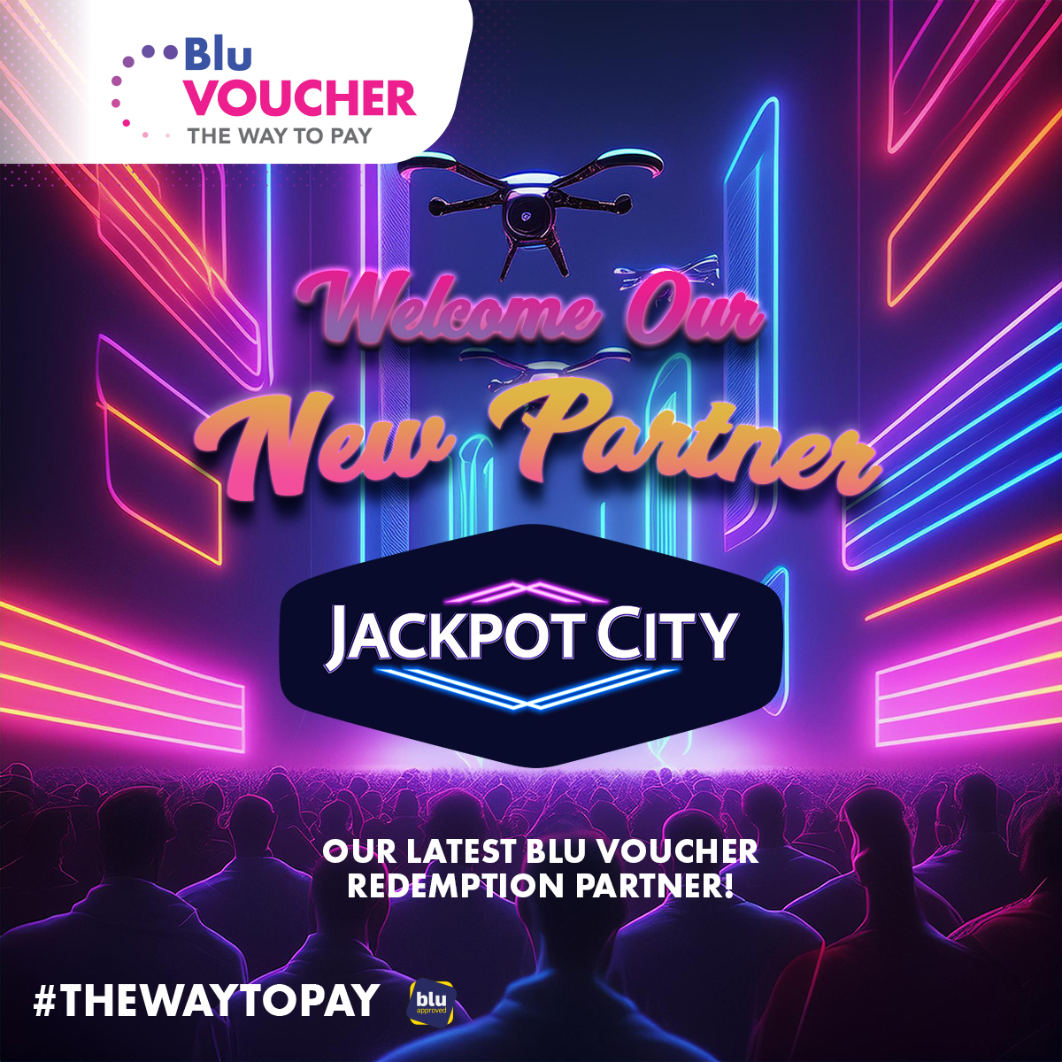 🎉 Welcome to our new partner, @JackPotCitySA to the Blu Voucher Family! 🎉 Step into your ultimate dream world of entertainment. Bet on 100’s of the best games and enjoy the biggest promos. Join Jackpot City for the finest in real-world and online entertainment. Your moments