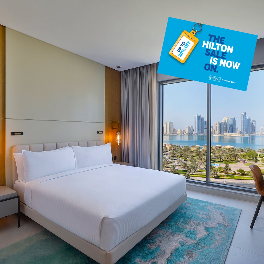 The Hilton Sale is Now ON, book your stay between 17 May and 8 September and save up to 20%. 

#Hilton #HiltonForTheStay #WeAreHiltonWeAreHospitality #DoubleTree #DoubleTreeSharjahWaterfront #Sharjah #VisitSharjah