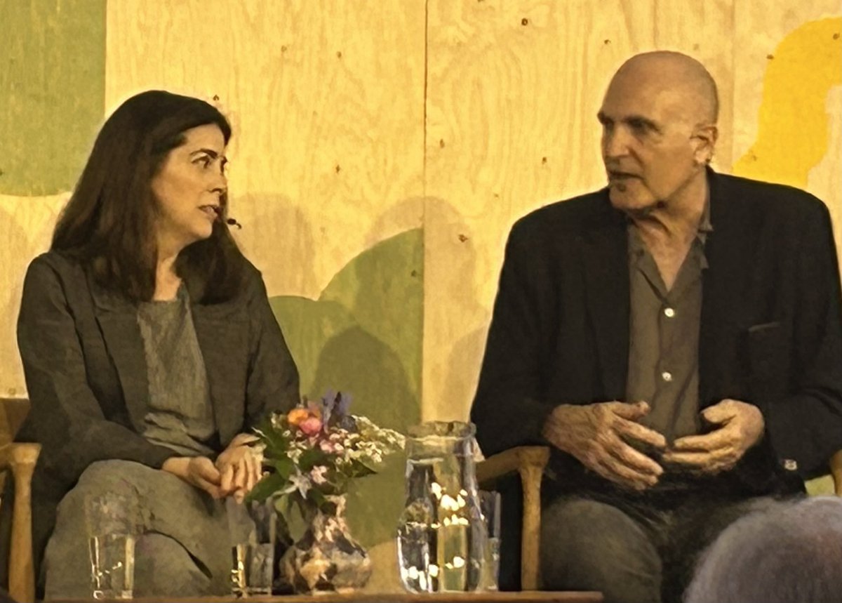 World champion tag team of satire, @RosieisaHolt and @JohnJCrace had us rolling in the aisles @CharlestonTrust festival. But they looked worried when asked about reduced opportunities for comedy under a competent Labour government…