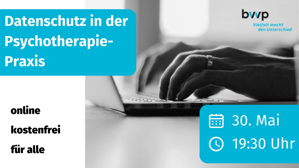 #bvvp-Digitalisierungsexperte Mathias Heinicke, stellv. bvvp-Vorsitzender, berät Psychotherapeut*innen online zum Thema #Datenschutz in der psychotherapeutischen #Praxis. Anmeldung: udana.de/seminar/datens… #wissenbvvp #Digitalisierung #Datenschutz