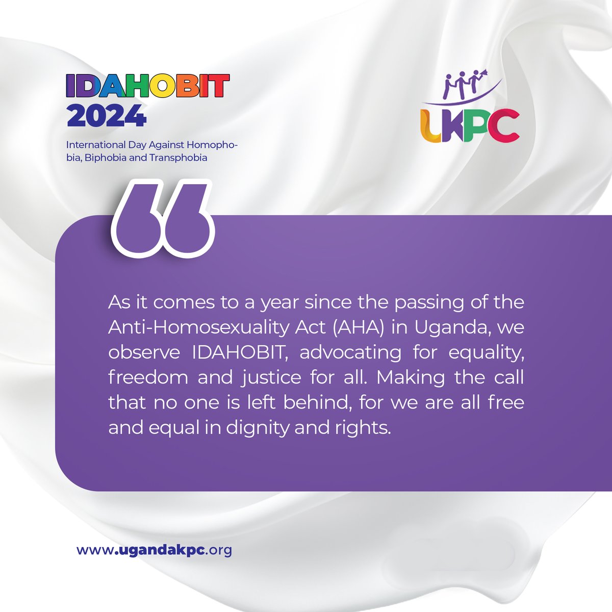 Key populations, including LGBTQ+ Ugandans, sex workers, & people who use drugs, face intersecting inequalities. On #IDAHOBIT2024, we amplify our communities' voices & advocate for a just society. #NoStigma #LeaveNoOneBehind