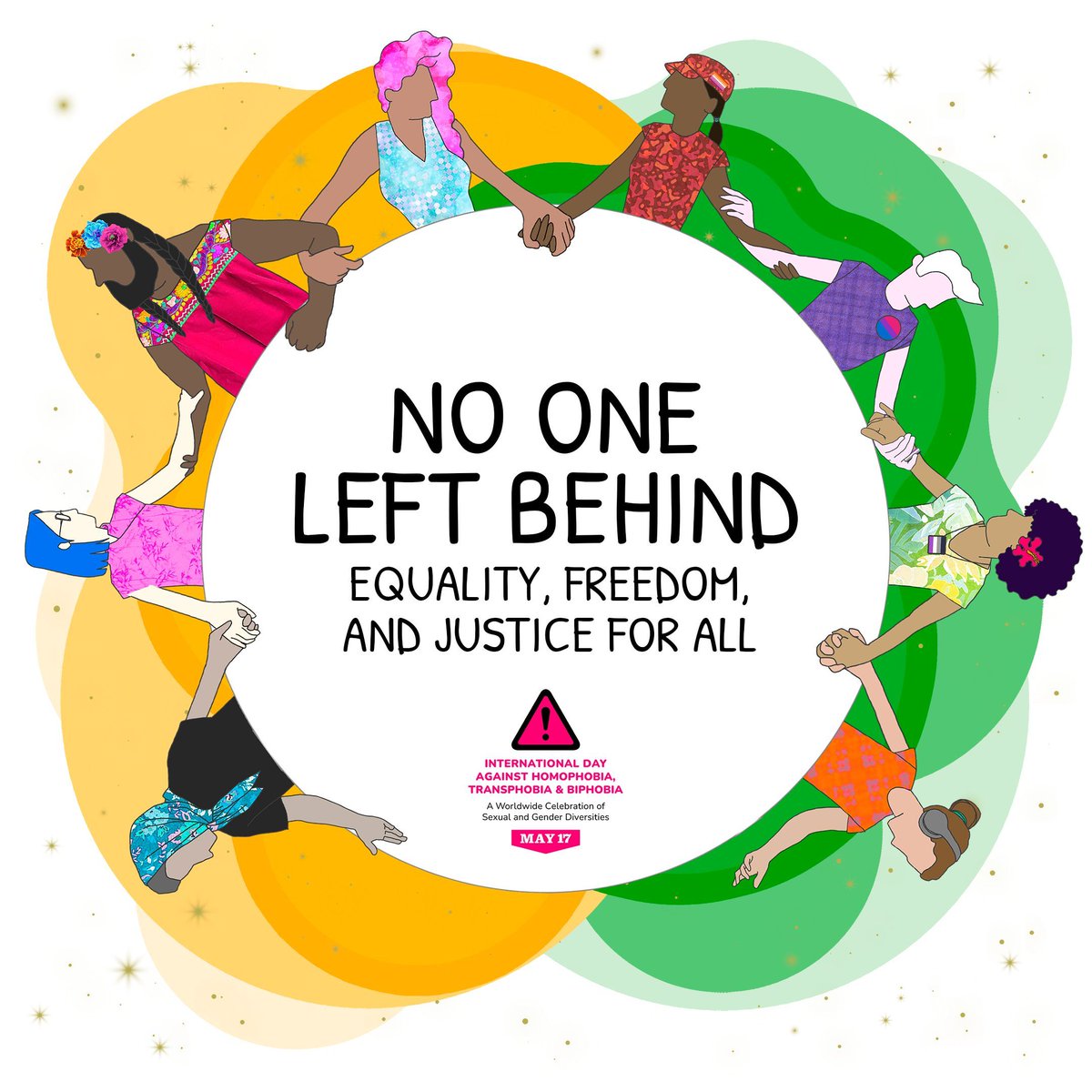The International Day Against Homophobia, Transphobia, and Biphobia is today! #IDAHOBIT2024 theme is 'No one left behind: equality, freedom, and justice for all.' Let's celebrate diversity and advocate for the rights of LGBTQIA+ people! #IDAHOBIT