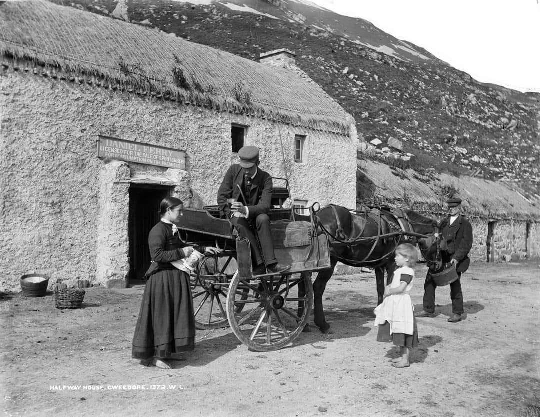 A photograph of the halfway house, in Gweedore Co. Donegal. Taken circa 1880