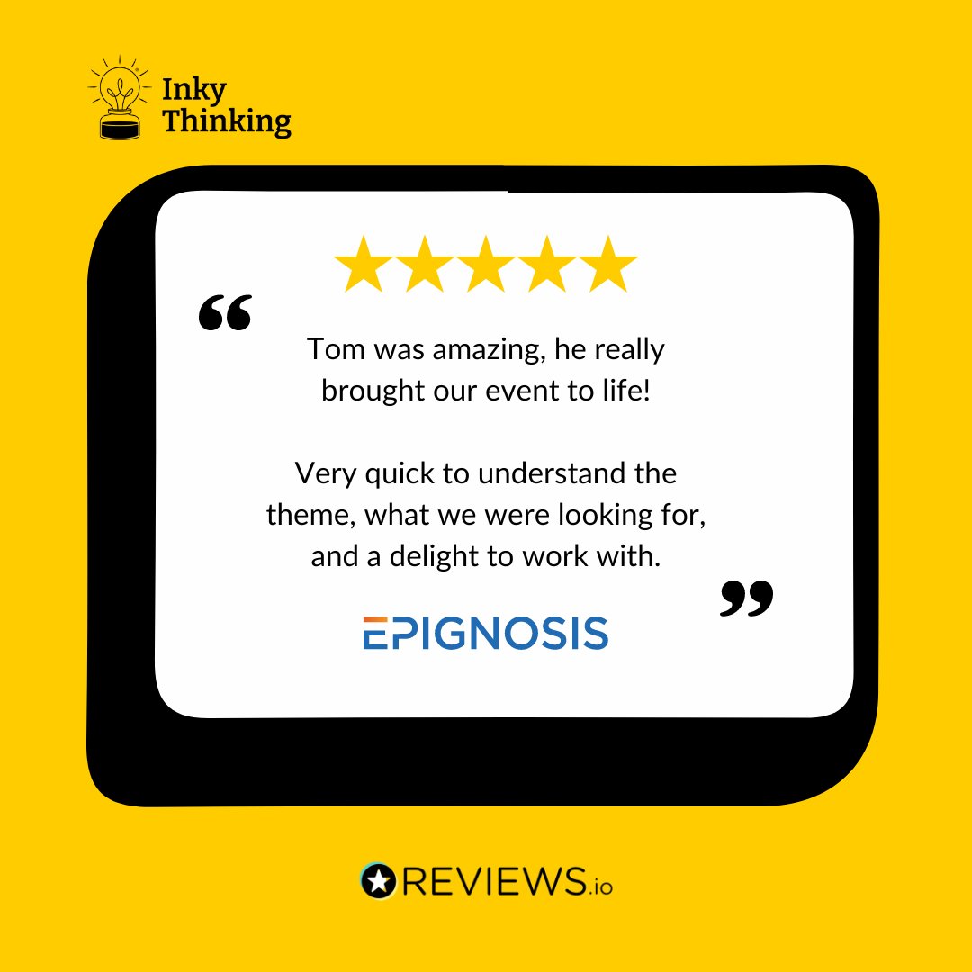 Why not check out more reviews from our clients; 

reviews.io/company-review…

#clientfeedback #happyclients #graphicrecording #b2b #socialproof #liveillustration #commercial #graphicartist #team #meetingprofs #events