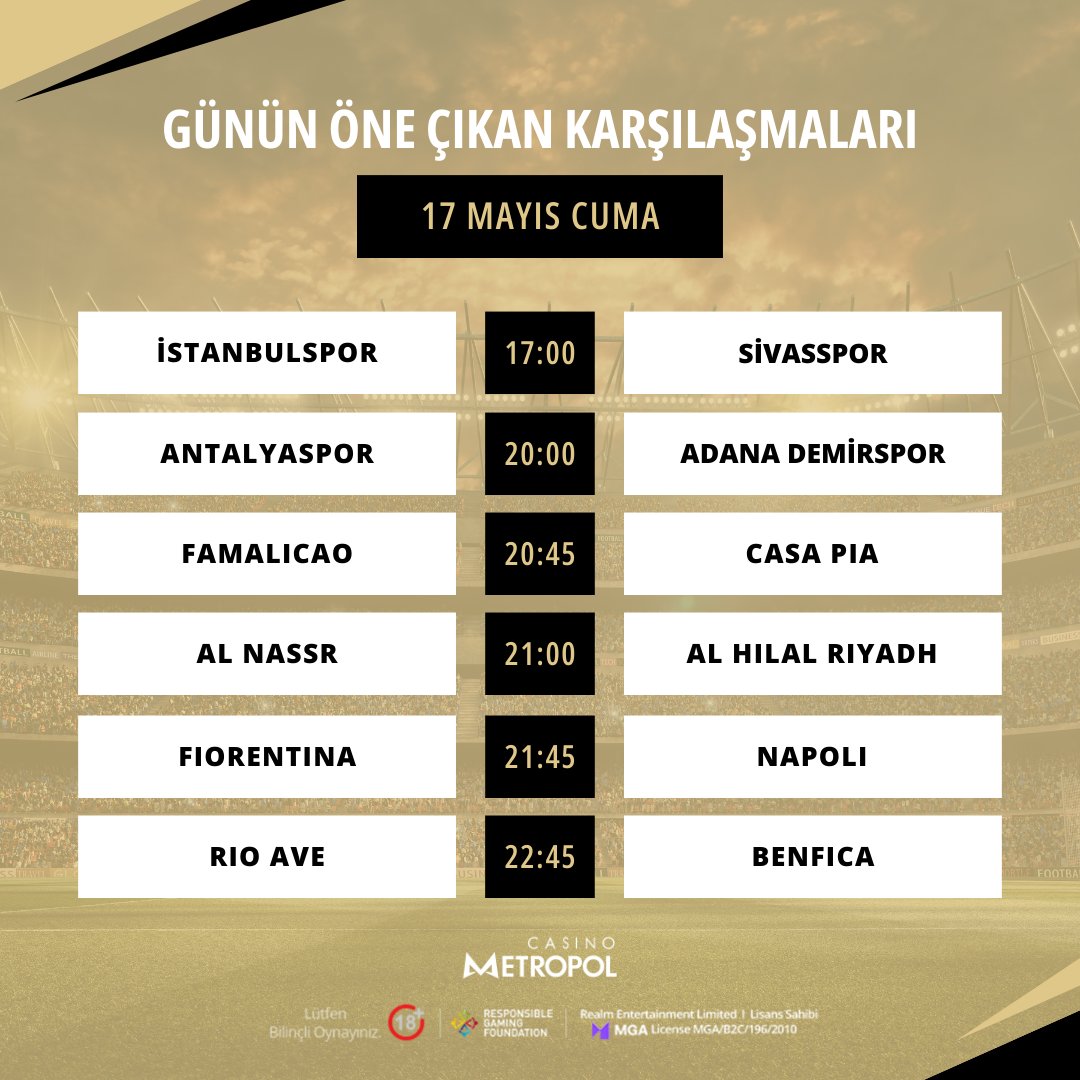 📣 Süper Lig'de 3 maçtır kaybeden Antalyaspor, son 5 maçta tek galibiyeti olan Adana Demirspor ile karşılaşıyor! Bu 6 karşılaşmayı #CasinoMetropol'ün yüksek oranları ile kaçırmamak için hemen linke tıkla! Casino Metropol Giriş: bit.ly/3BIuxdY