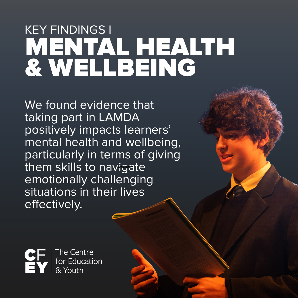 This Mental Health Awareness Week, we’re highlighting the impact of LAMDA Exams on mental health, wellbeing and helping learners navigate emotionally challenging situations, as demonstrated in a recent report by @thecfey. 👉 lamda.ac.uk/news/impact-ev… #MentalHealthAwarenessWeek