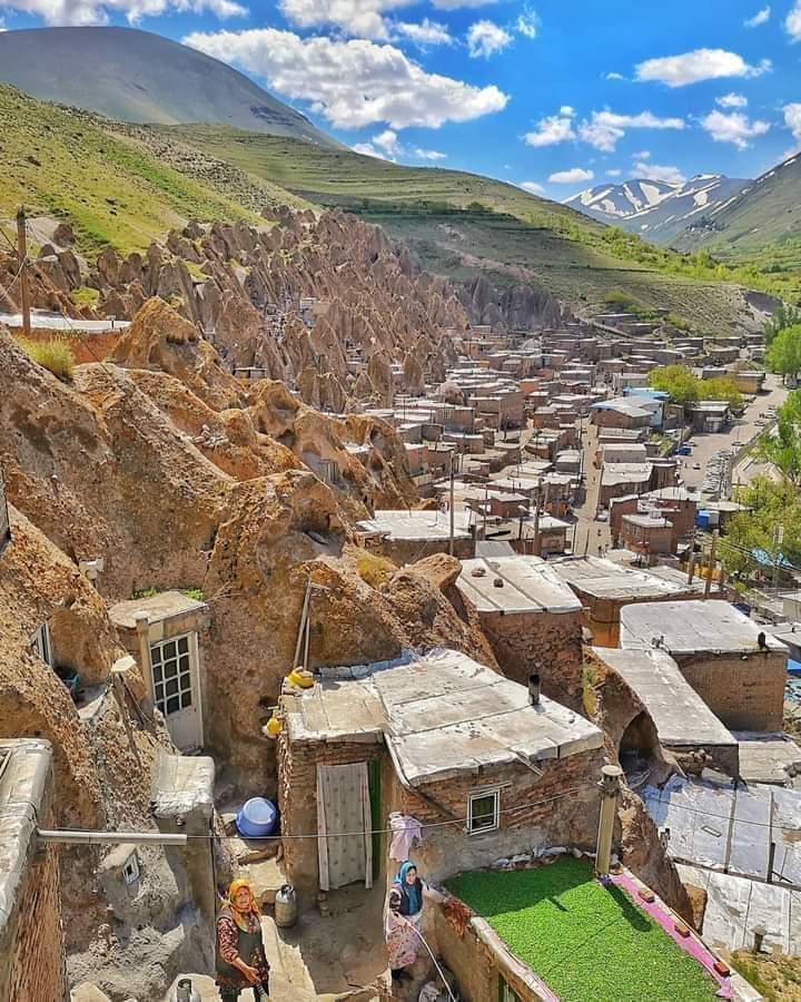 Kandovan is an extraordinary ancient village in the province of East Azarbaijan, near the city of Tabriz, Iran.

Kandovan is exactly the same with the geography of Cappadocia.

With homes carved inside rocks, some of them 700 years old, the Kandovan village is said to have been