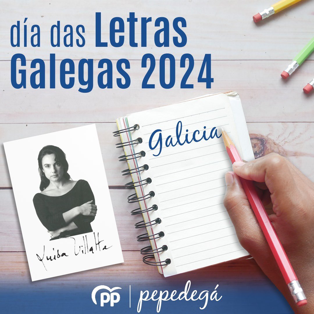 Sen #LuísaVillalta non se poderían entender as nosas letras.

E sen as nosas letras non poderiamos escribir GALICIA.

Feliz Día das #LetrasGalegas2024! 🤍💙🤍