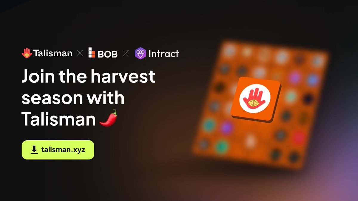 Celebrate the @build_on_bob launch with the Talisman wallet! 🎉 Participate in BOB SummerFest campaign with @IntractCampaign, complete quests by May 22nd, and stand a chance to win 500 Spice! 🌶️ Seize this opportunity now! ✨ 👇👇👇 intract.io/events/664465c…