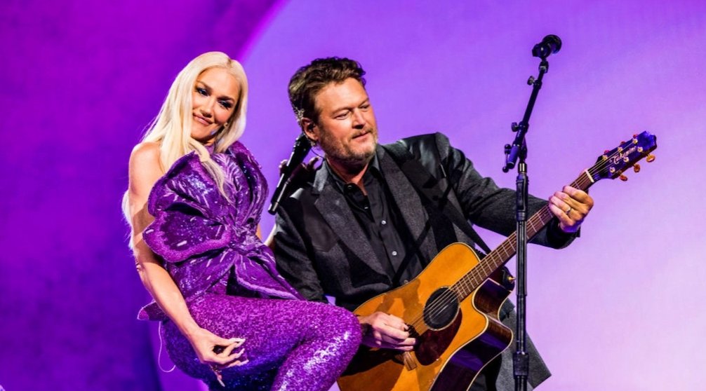 Gwen Stefani and Blake Shelton captivated the audience at the 2024 ACM Awards with their enchanting performance of 'Purple Irises.' The couple's chemistry on stage was truly magical.