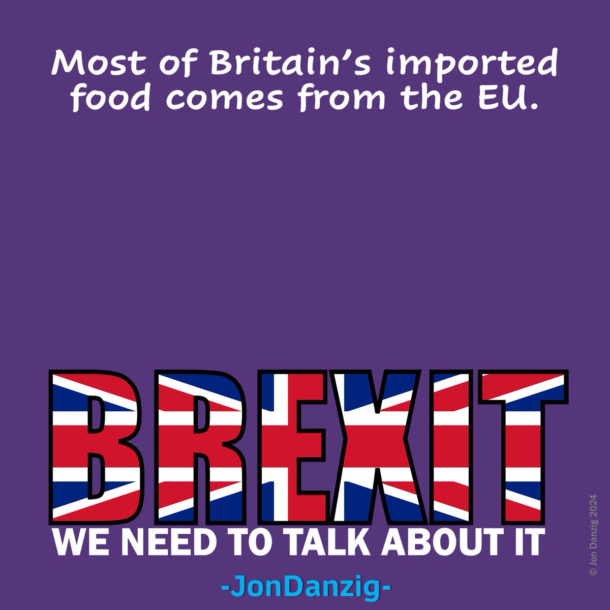 → #Brexit. We need to talk about it. The UK imports almost 50% of its #food and most of that comes from the #EU – more than from anywhere else in the world (by far). How could anyone think that making EU food imports more costly and complicated would make our food cheaper?