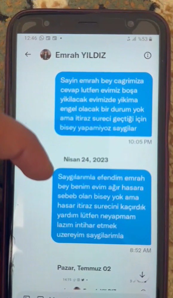 Gaziantep'te intihar eden Orhan Erdoğan'ın evsiz kalma durumunun olduğu, çocuğunun hasta olduğu ve maddi sıkıntı yaşadığı öğrenildi.  

Erdoğan'ın intihardan önce yetkililere mesaj attığı ama yanıt alamadığı görüldü. (Birgün - İsmail Arı)