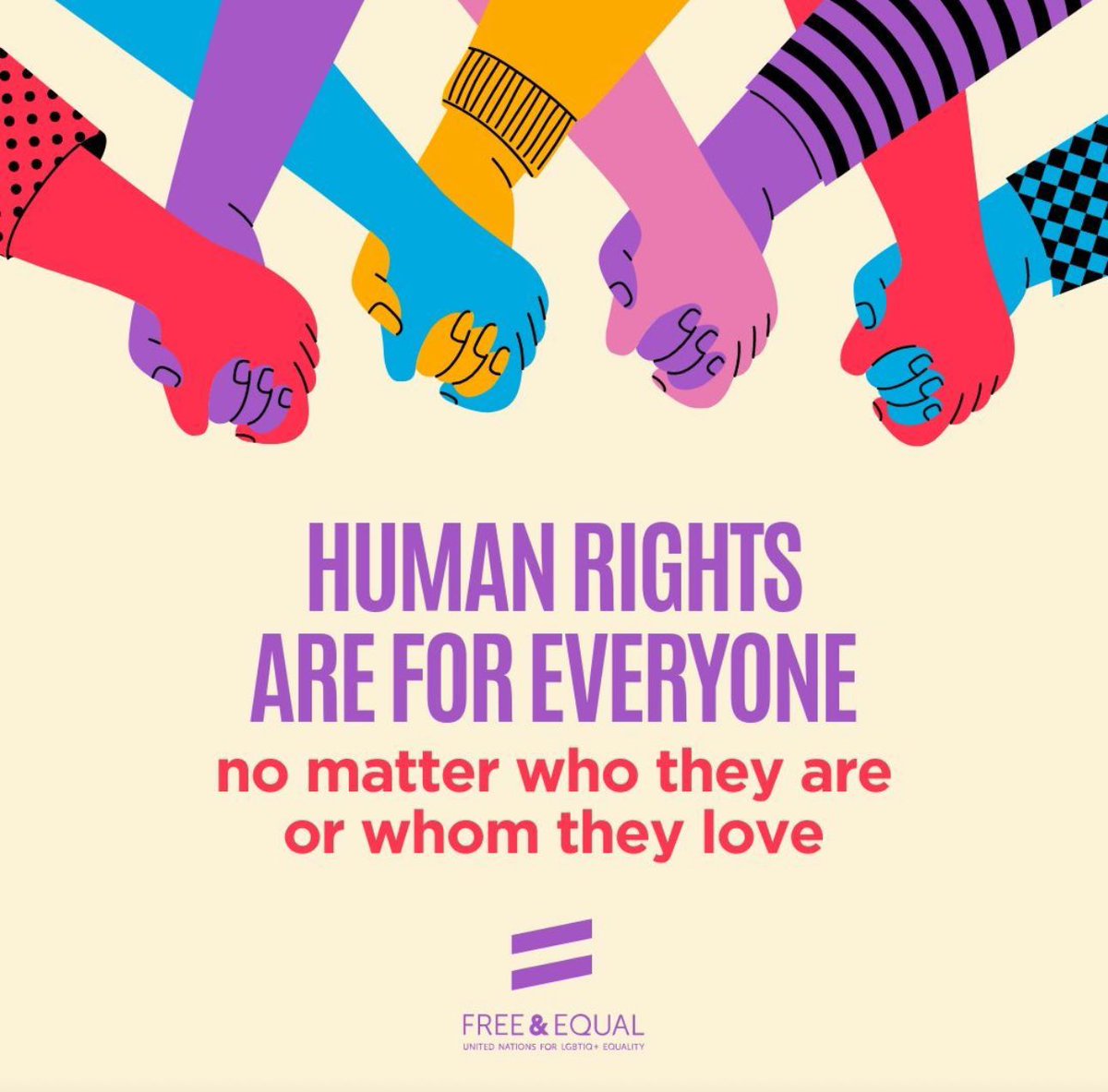 Promote and protect human rights for all to ensure no one is discriminated against or left behind. #IDAHOBIT
