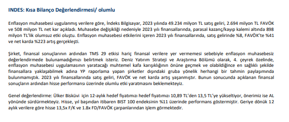 Deniz Yatırım 

#indes 

Öneri: AL 
Hedef Fiyat: 10,89 TL