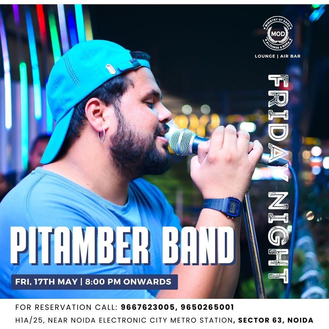 Get ready for a rocking Friday night at Ministry of Daru with Pitamber Band’s electrifying live performance!

𝐅𝐨𝐫 𝐑𝐞𝐬𝐞𝐫𝐯𝐚𝐭𝐢𝐨𝐧:- 9667623005, 9650265001

#ministryofdaru #Noida #fridaymoods #partyvella #MusicPerformances #danceclub #clubfriday #delhi #trendingstory
