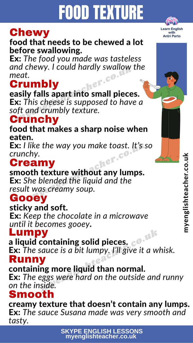 To describe food #English #vocabulary