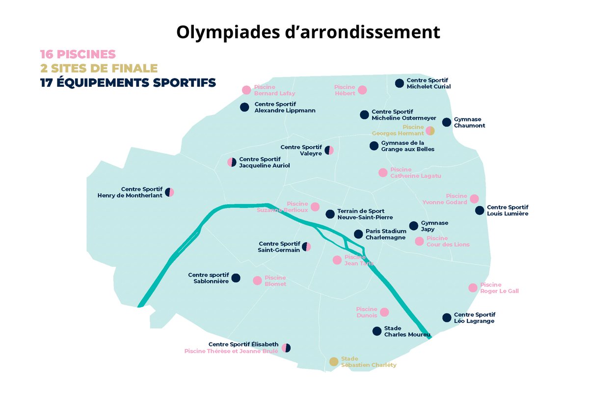 Du 22 juin au 13 juillet, dans 16 arrondissements, 7 disciplines, les parisiennes et parisiens auront l'occasion de s'affronter dans ces olympiades exceptionnelles et tenter de devenir le ou la championne de @Paris après une finale à Charléty !