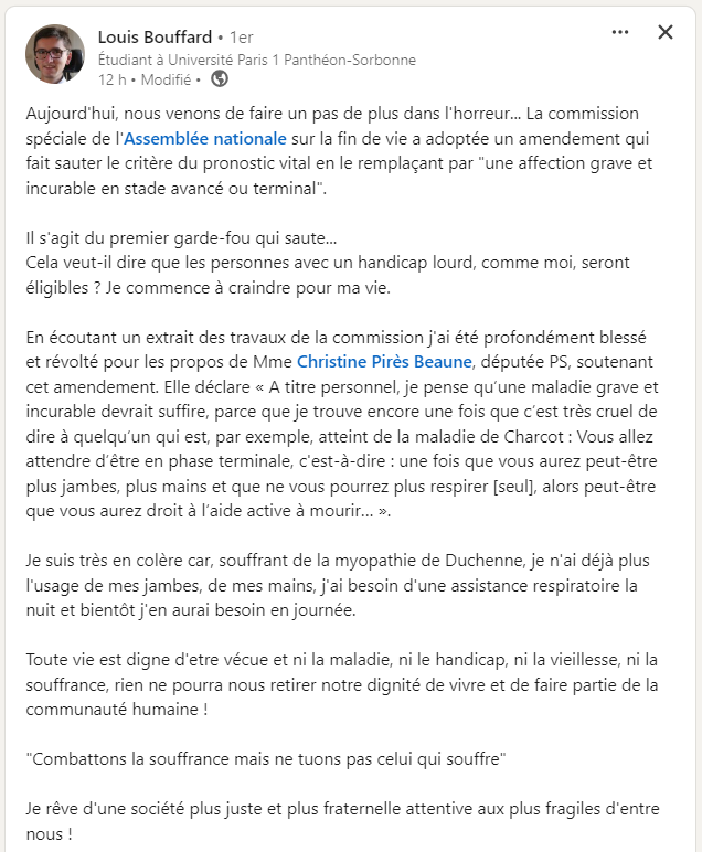 CNAFC's tweet photo. Les gardes fous sautent déjà ! Merci @Louisbouffard de témoigner contre ce projet de loi morbide !
https://t.co/SJ8sAl9ZXL https://t.co/XyCpc6oHFz