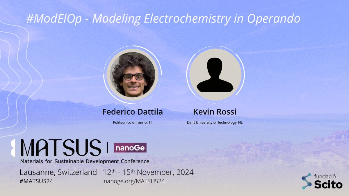 🟣Explore the role of electrochemistry in opening pathways for green fuels production, #EnergyStorage and CO2-neutral synthesis of commodity-chemicals at #MATSUS24 @nanoGe_Conf 📍Lausanne,Switzerland 🗓️12th-15th November 2024 🔗Submit your oral abstract: nanoge.org/MATSUSFall24/h…