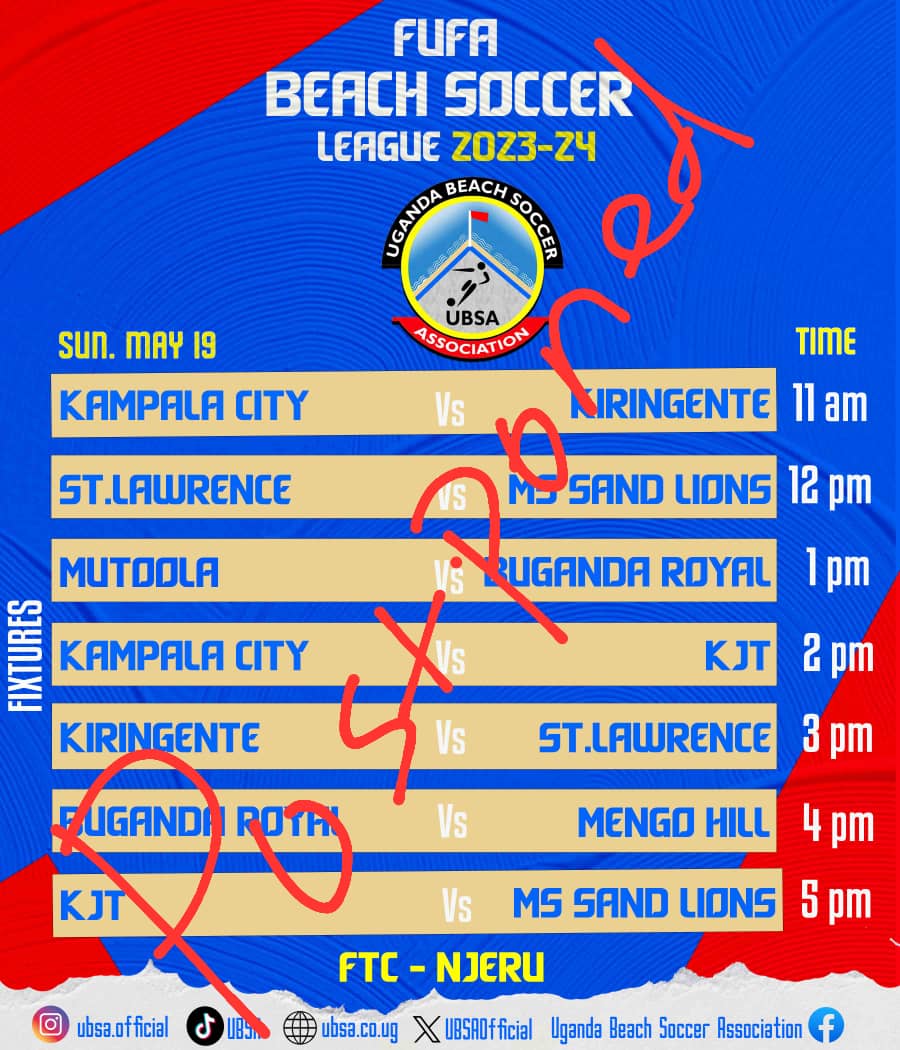 NOTICE: All FBSL match day 11 fixtures that had been scheduled for Sunday 19th May, 2024 have been postponed until Sunday 26th May, 2024. The venue and time remains the same. Sorry for any inconveniences caused. Thank you.