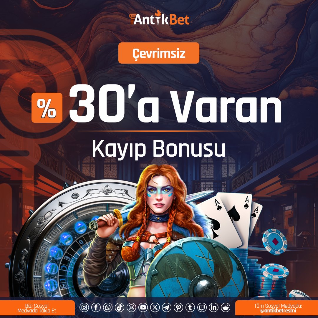 🏧 #Antikbet'te %30'a varan #KayıpBonusu Seni Bekliyor❗️ 🎊 Kazanma şansını artır, kayıplarına %30 ekstra kazanç ekle❗️ 🚀#Bonus AL: antikbetortaklik.com/r/Antikbet #freespin #freebet #bahis #bet #denemebonusu #slot #canlıcasino #yatırımbonusu #kayıpbonusu #casino #denemebonususlot