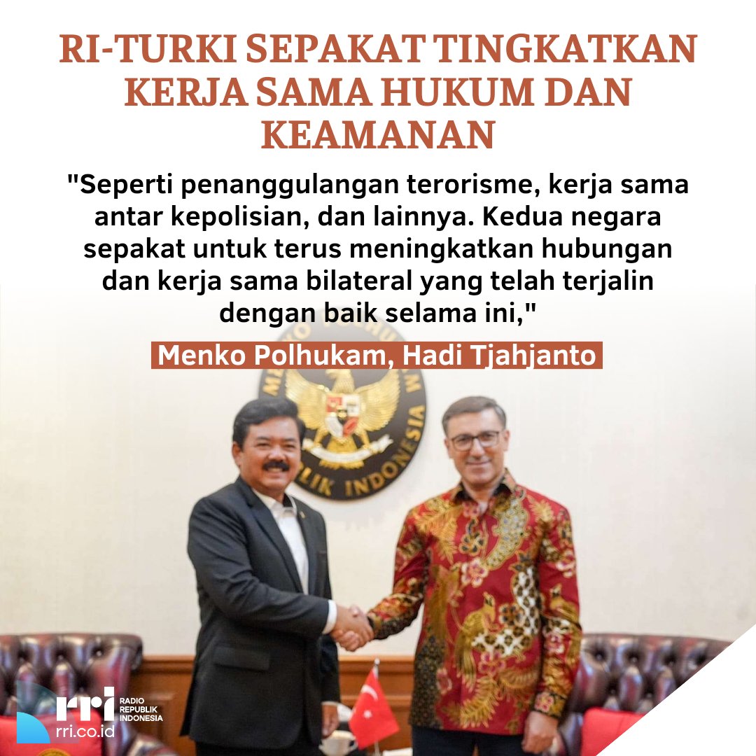 Sarah Bintang Purnama (@sarah_bintang5) on Twitter photo Tidak salah Presiden <a href="/jokowi/">Joko Widodo</a> tunjuk Menko Hadi <a href="/TjahjantoHadi/">Hadi Tjahjanto</a> sebagai Menko Polhukam. Menko Hadi Tjahjanto terus bekerja dan konsisten menjalin kerjasama dengan berbagai pihak termasuk negara lain guna meningkatkan keamanan dalam negeri.
#JagaIndonesia Tidak salah Presiden <a href="/jokowi/">Joko Widodo</a> tunjuk Menko Hadi <a href="/TjahjantoHadi/">Hadi Tjahjanto</a> sebagai Menko Polhukam. Menko Hadi Tjahjanto terus bekerja dan konsisten menjalin kerjasama dengan berbagai pihak termasuk negara lain guna meningkatkan keamanan dalam negeri.
#JagaIndonesia