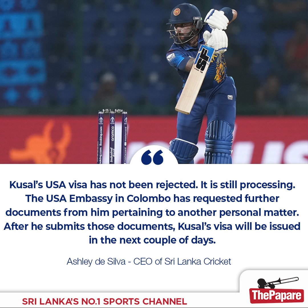 Sri Lanka Cricket (SLC) issues clarification on @KusalMendis13's visa issue. #T20WorldCup More 👉 bit.ly/TPCricket