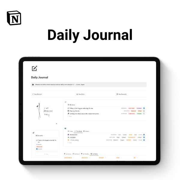 48 Hours giveaway alert Unlock the Power of Journaling with Notion. I'm giving away my Daily journal notion template free for the next 48 hours. You can manage your mood and journal in it. To get it: - Like - Retweet - Comment 'Journal' ( Follow for DM )