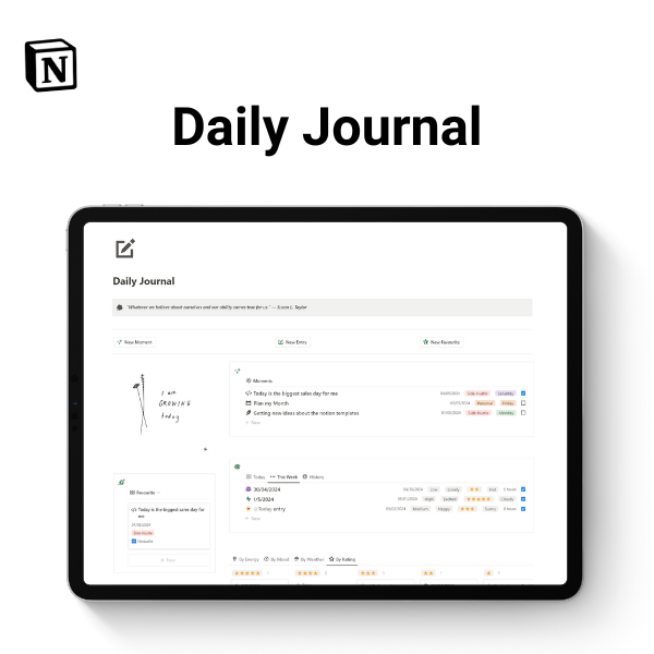poonamwriting's tweet photo. 48 Hours giveaway alert 

Unlock the Power of Journaling with Notion.

I'm giving away my Daily journal notion template free for the next 48 hours. You can manage your mood and journal in it. 

To get it: 

- Like 
- Retweet 
- Comment "Journal"

( Follow for DM ) https://t.co/vXVsP2m6jv