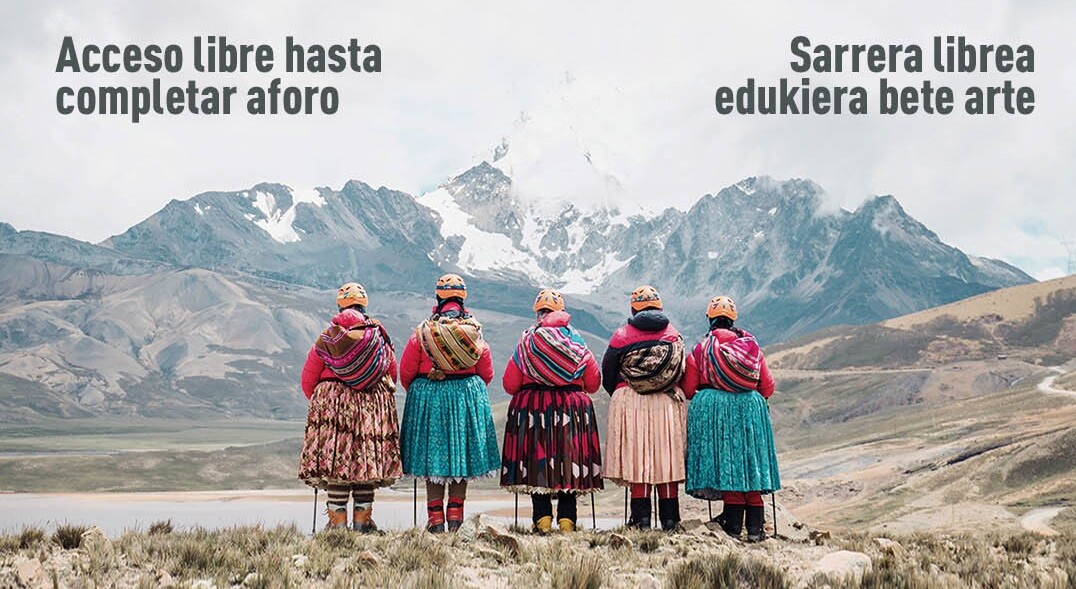 🎥Documental: la historia de superación de las 'cholitas escaladoras' en Bolivia + Coloquio con dos de ellas: Elena Quispe y Cecilia Lusco junto a los realizadores del documental. 
🗓️20 Mayo -19:00
🏡Sala Arrupe  ( c/ Garibay, 19 )
▶️Entrada gratuita
ℹ️  labur.eus/jdfMk