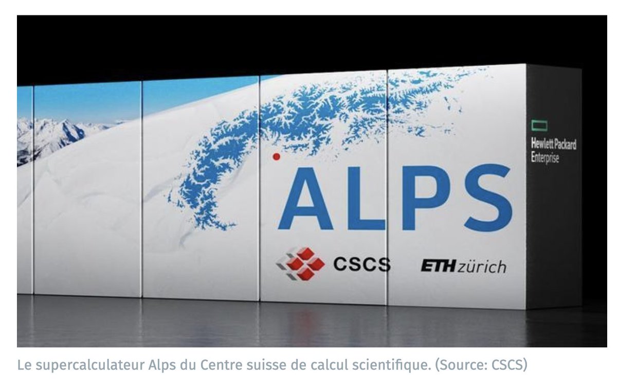 Excellent! ✨🇨🇭 Le supercalculateur Alps fait son entrée dans le top 10 mondial bit.ly/3wGqUqc via @ictjournal #Swisstech #ICT