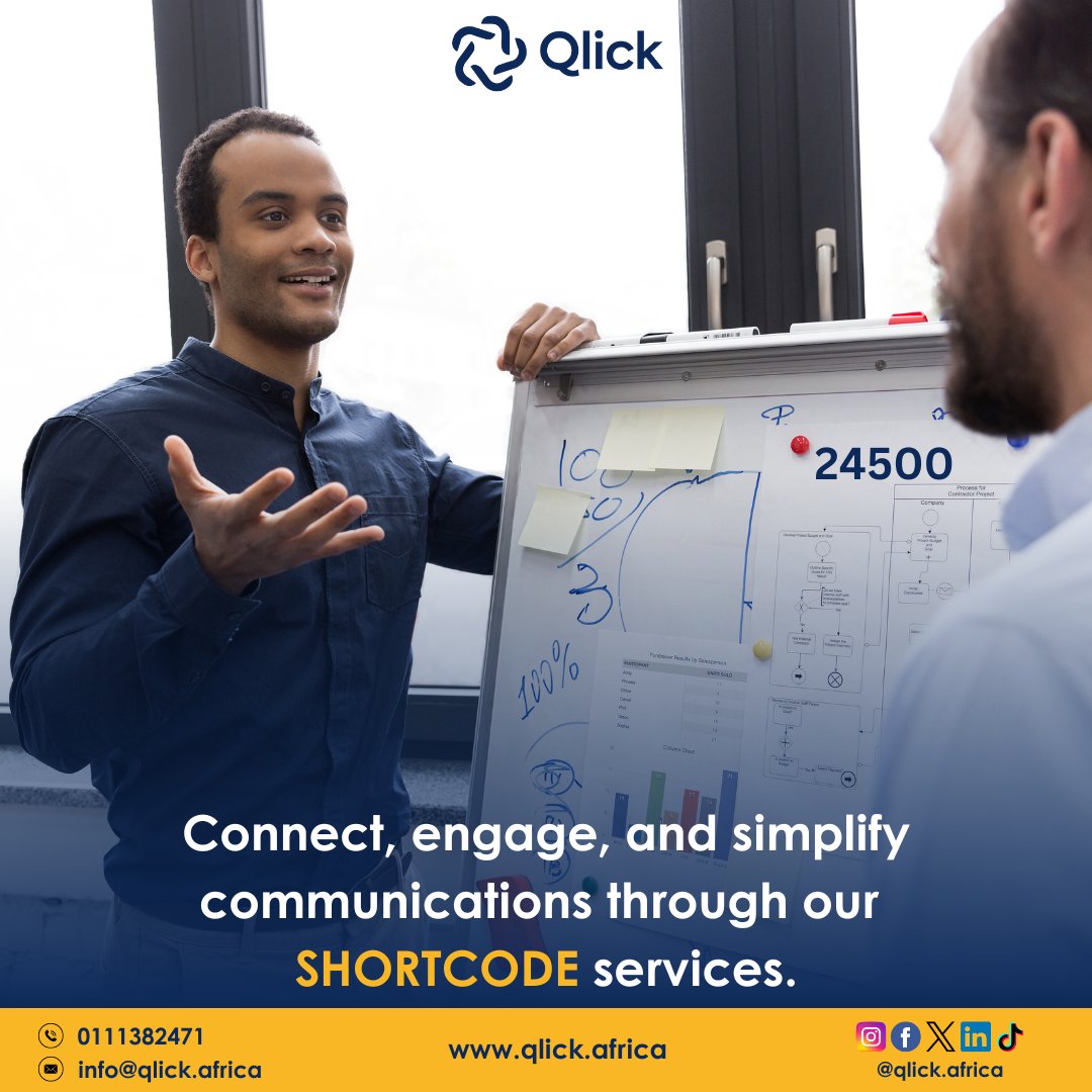 qlick_africa's tweet image. Simplify your communication strategy with Qlick's shortcode services. Connect, engage, and succeed with ease. #Shortcode #StrategicCommunication #Qlick
