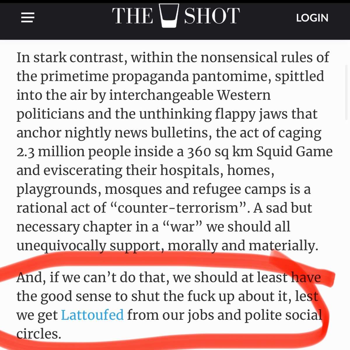 “Lest we get Lattoufed from our jobs and polite social circles” via @DaveMilbo theshot.net.au/news/general-n…