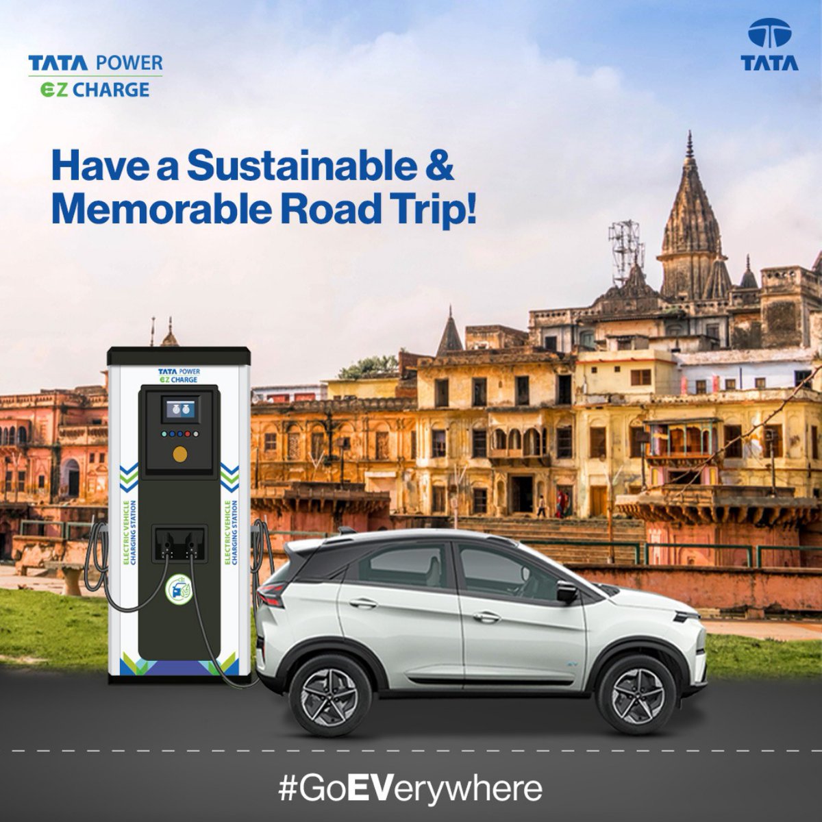 Gearing up for an electric road trip from #Lucknow to #Ayodhya? No need to worry about running low on battery! There's a conveniently located charging station along the highway to keep you powered up, so you can cruise with confidence. Stop stressing about range anxiety and