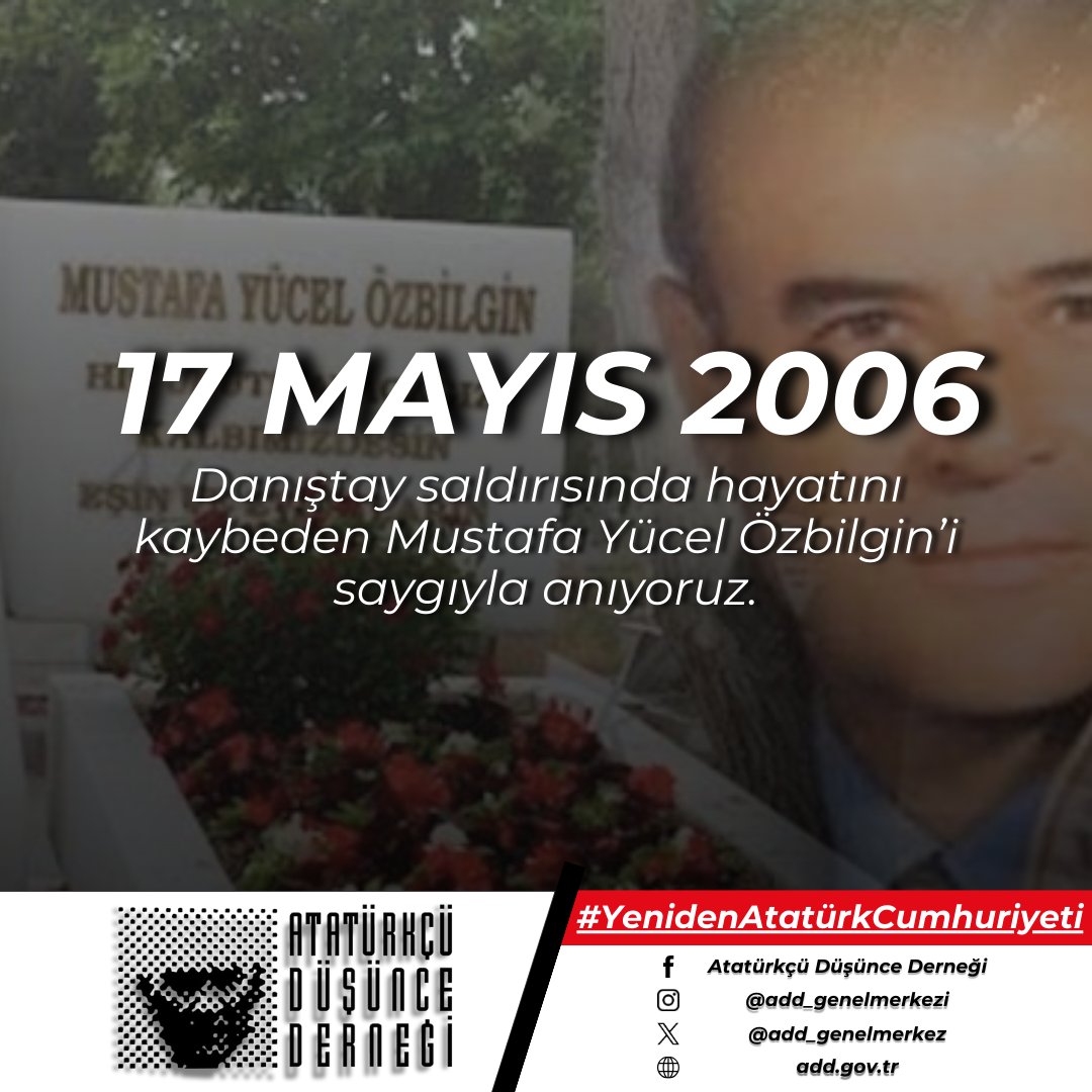 Danıştay saldırısında hayatını kaybeden Mustafa Yücel Özbilgin’i saygıyla anıyoruz. #MustafaYücelÖzbilgin