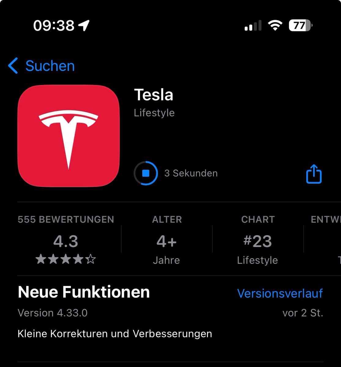 New Tesla Software App Update 4.33.0

@zfescht @NotATeslaApp @Tesla_App_iOS @dario_xz @EFIEBER_ANDRE @teslascope