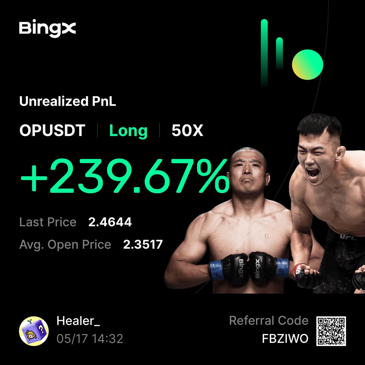 hc_tradecoin's tweet photo. Entry đẹp hold con OP này nhé ae
Close 1/2, kéo sl+ gồng tiếp nhé
#HCtradecoin #NFA #Swing #Ptkt #trading https://t.co/Mz0vtfxMfD