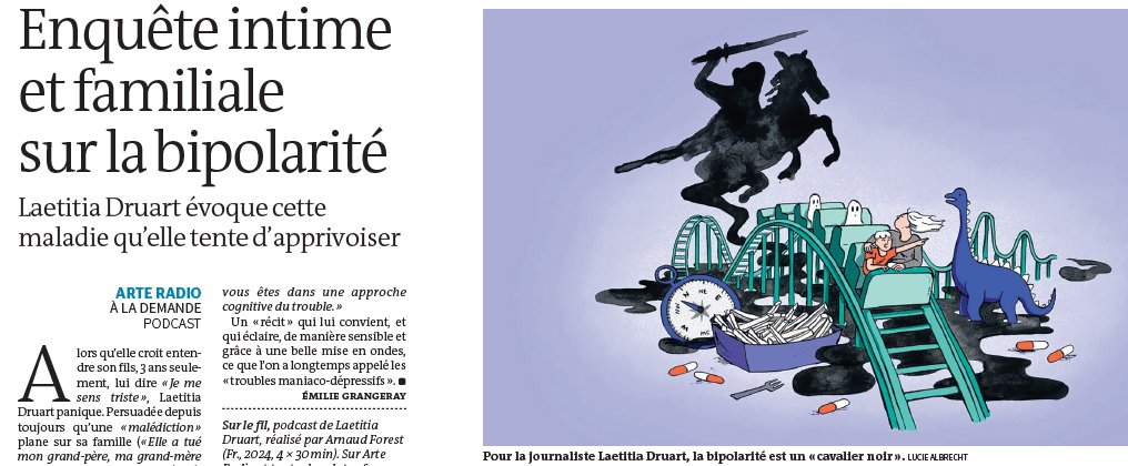 « Sur le fil », sur @ARTE_Radio : enquête intime et familiale sur la bipolarité lemonde.fr/culture/articl… via @GrangerayEmilie