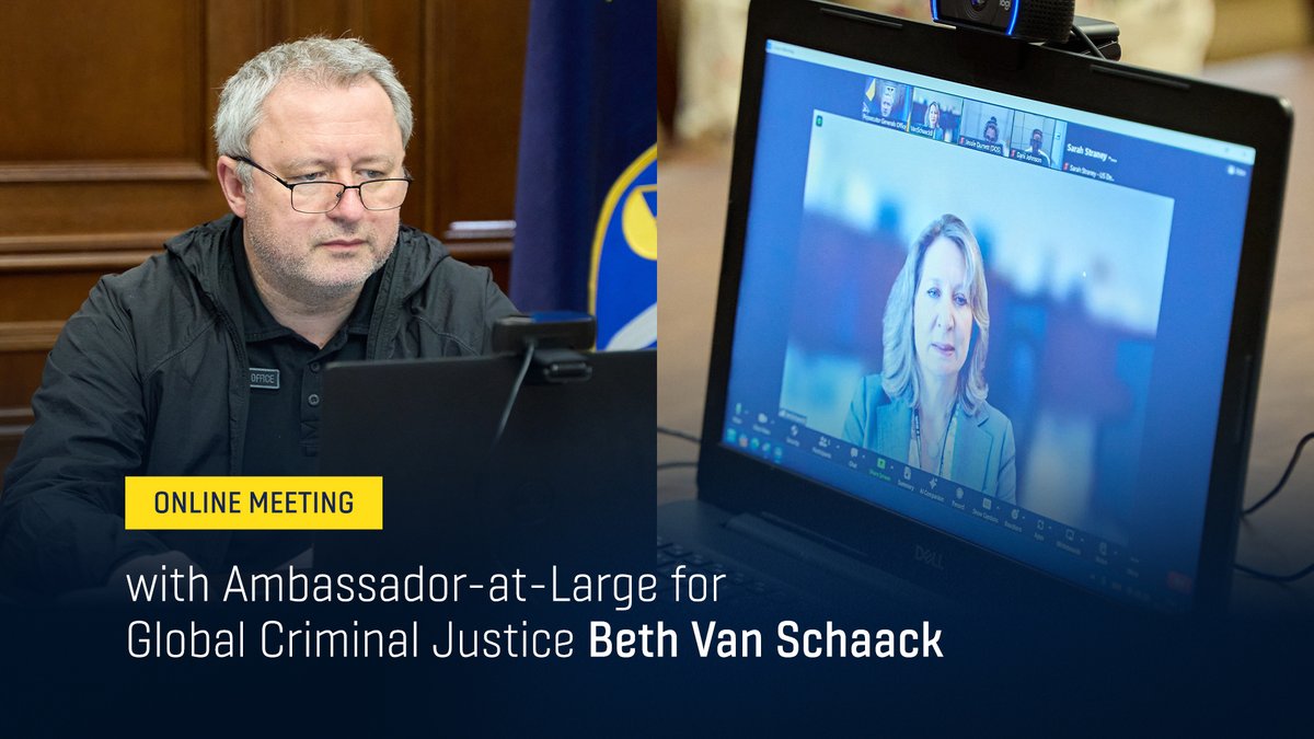 I was pleased to have an online conversation with @StateDept_GCJ, Ms. Beth Van Schaack. I expressed our deep appreciation for the unwavering support for Ukraine and the strategic advice provided by the Atrocity Crimes Advisory Group (#ACA) and @GeorgetownLaw.

We continue to work