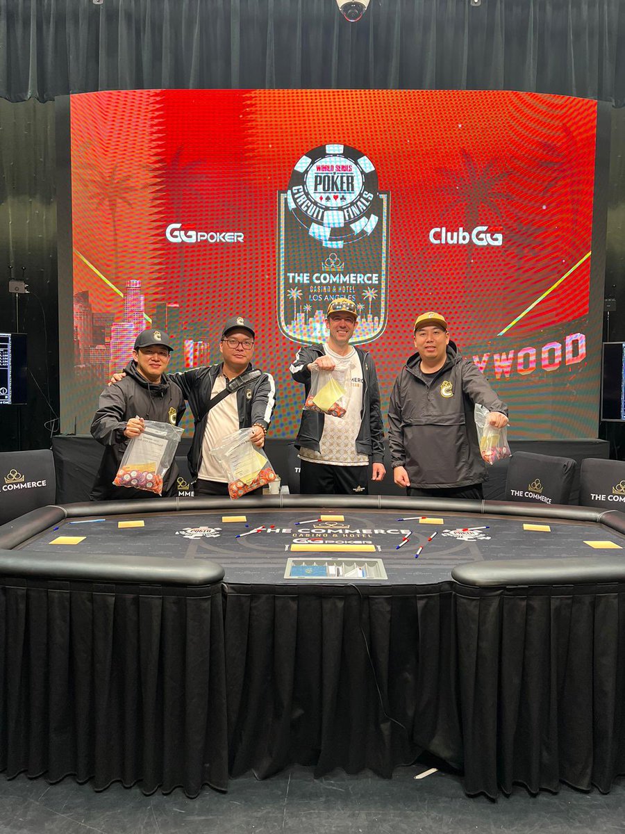 THE BAG BOYS DID THEIR THING IN THE @wsop CIRCUIT FINALS MAIN EVENT FLIGHT A TODAY! @locboxpoker is the chip leader of the entire field as well!!! Commerce Poker Pro team to the top! See them day 2!

Cc: @kierolovesyou 

#poker #commercecasino #PokerPro #wsop #wsopc